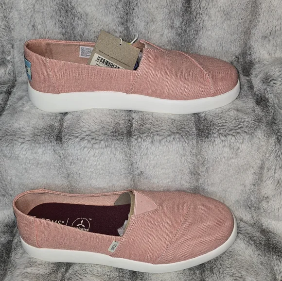 NWB TOMS Women's Alpargata Mallow Slip-On Sneaker Dust‎ Pink Color - Picture 2 of 7